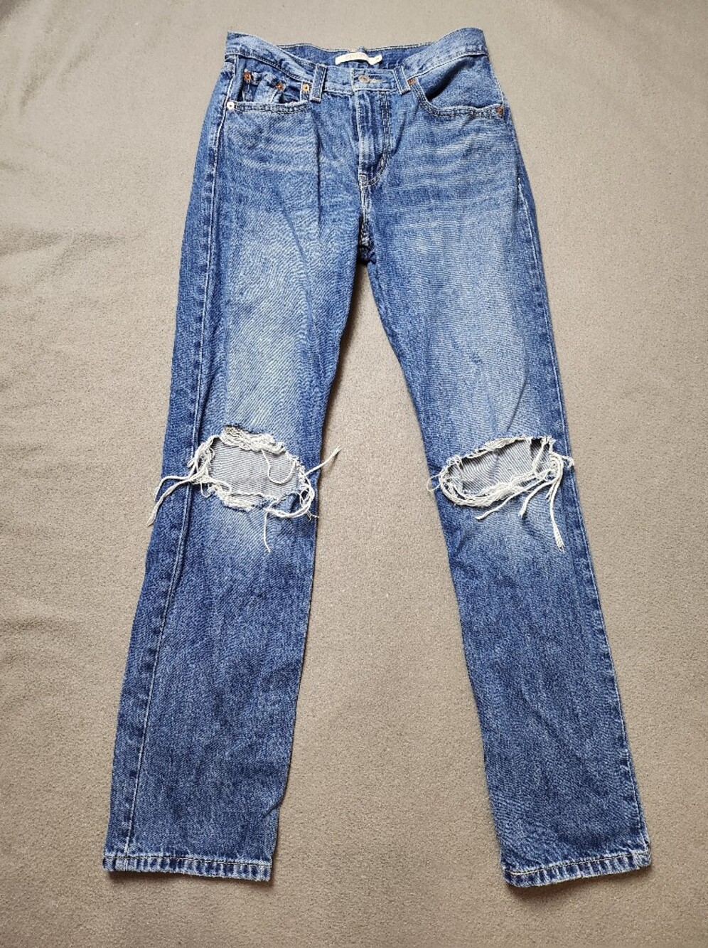 Levi's Jeans Womens 26 Blue Light Wash Denim Relaxed Fit Low Pro Straight Cotton